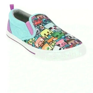 ✨Host Pick✨ BNWT Minecraft Girl's  Canvas Slip On Shoes Sze 1 and 13 Non Marking